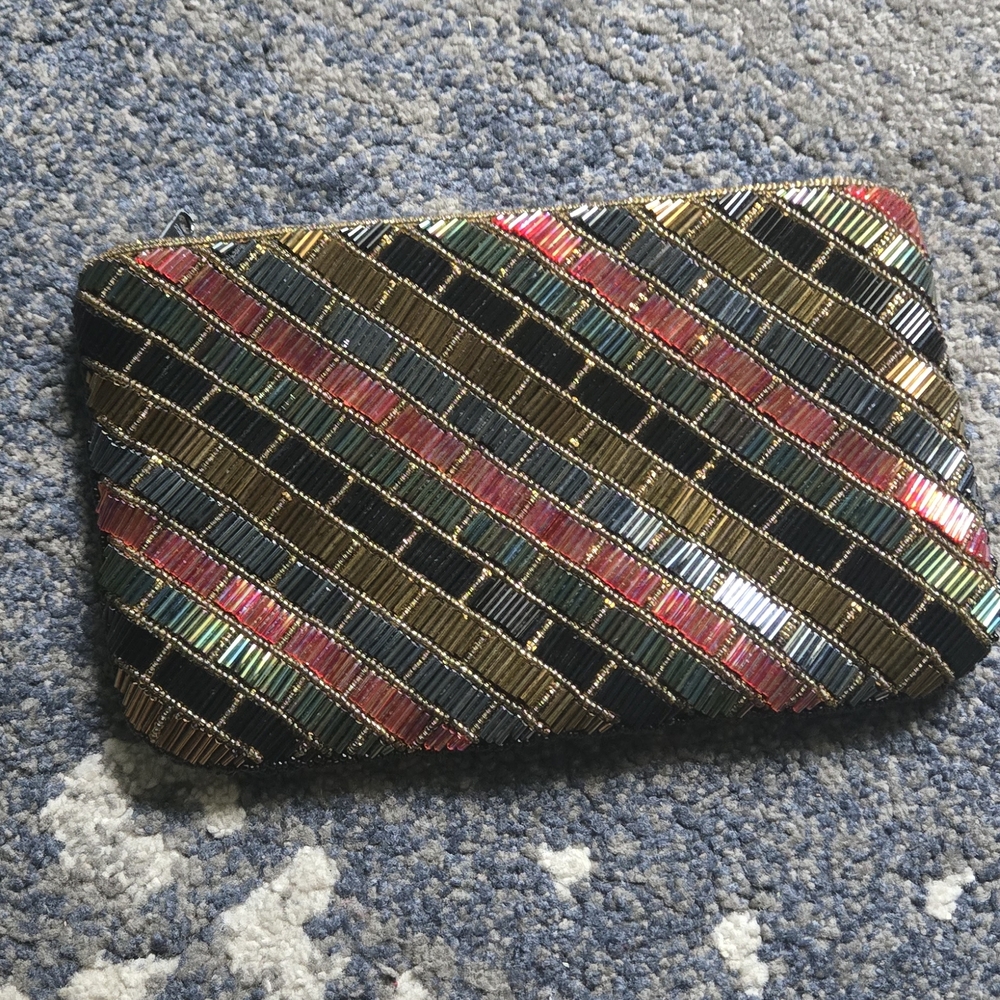 Vintage LA REGALE Beaded Multicolor Purse Hand  Women's